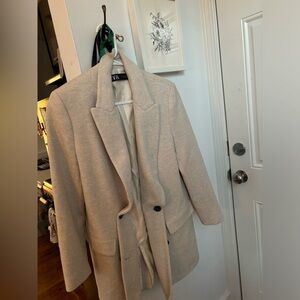 Zara cream peacoat